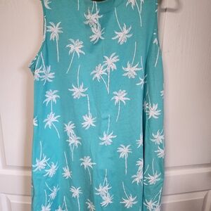 Links Sleeveless Palm Tree dress - Xl